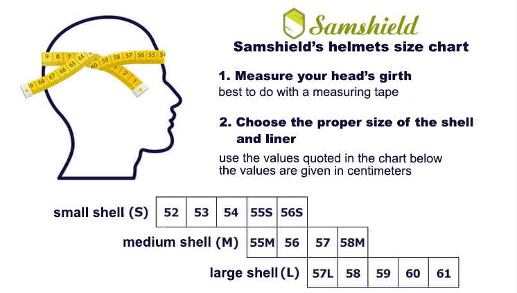 Samshield helmets size chart